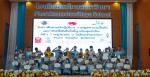พิธีมอบประกาศนียบัตร ผู้ผ่านการอบรมโครงการฝึกอบรมเชิงปฏิบัติการ การปฐมพยาบาลเบื้องต้นและกา...